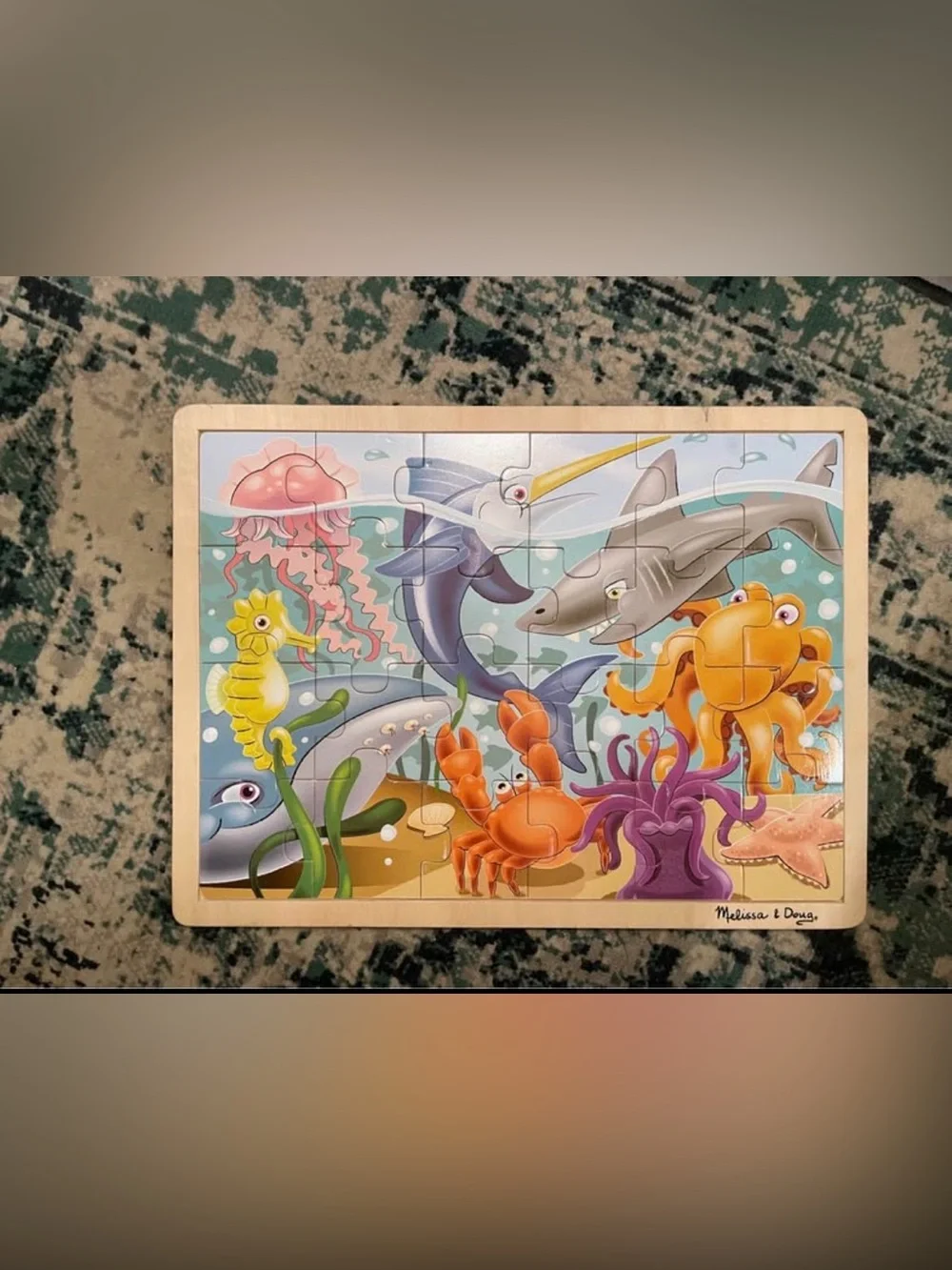 Melissa & Doug Yellow, Purple, Pink & Brown Jungle Animal Puzzle